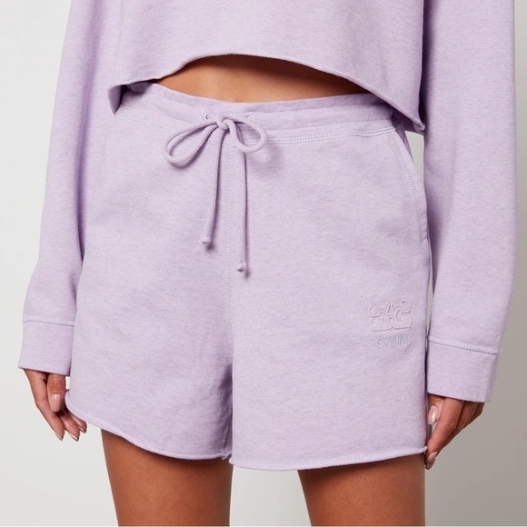 Ganni embroidered-logo drawstring cotton shorts​​ - Picture 7 of 8